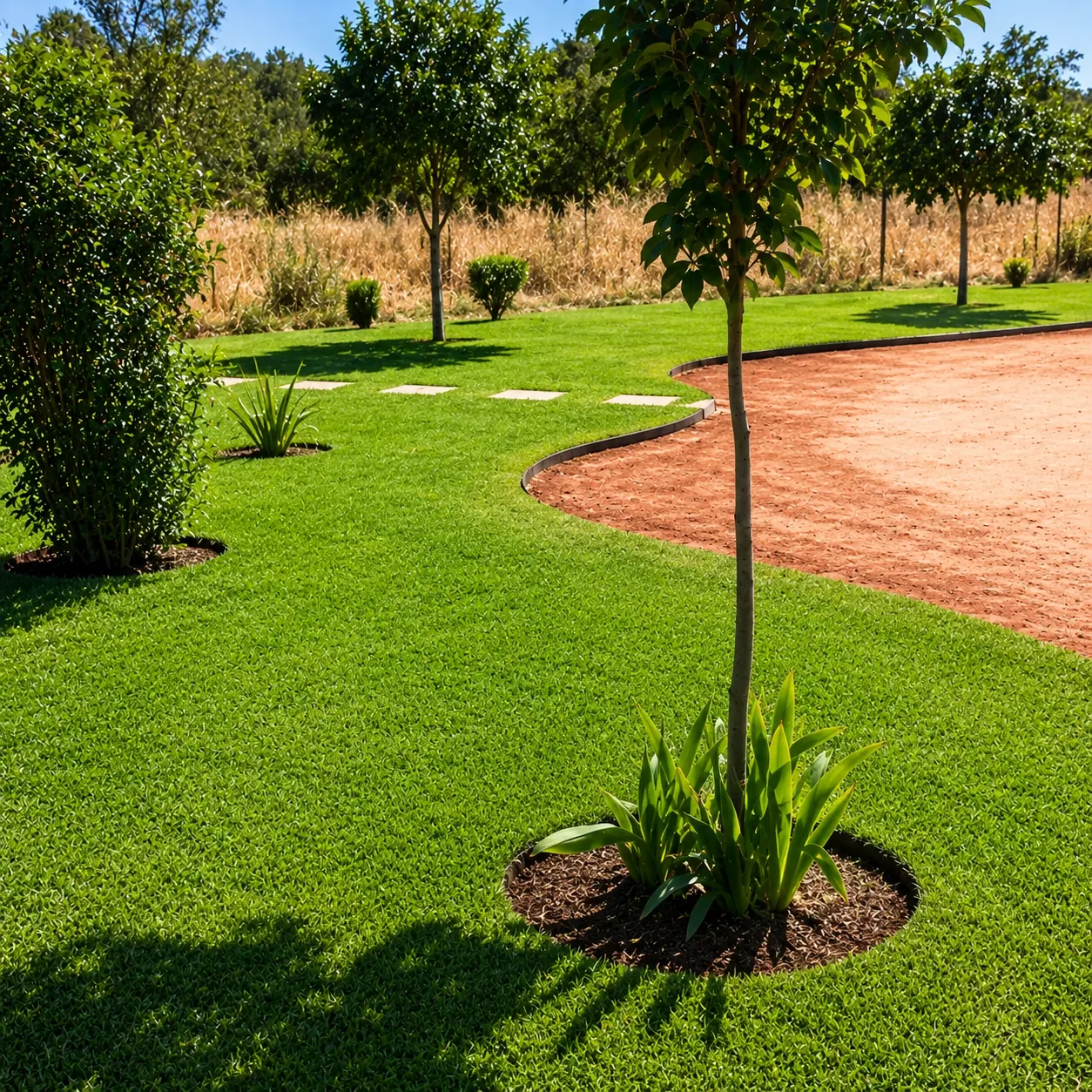 Curved border landscape