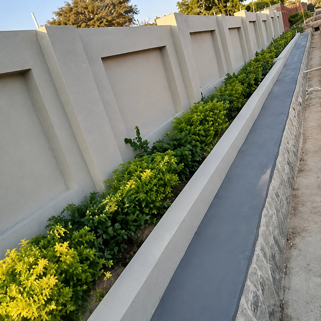 Boundary planter landscaping