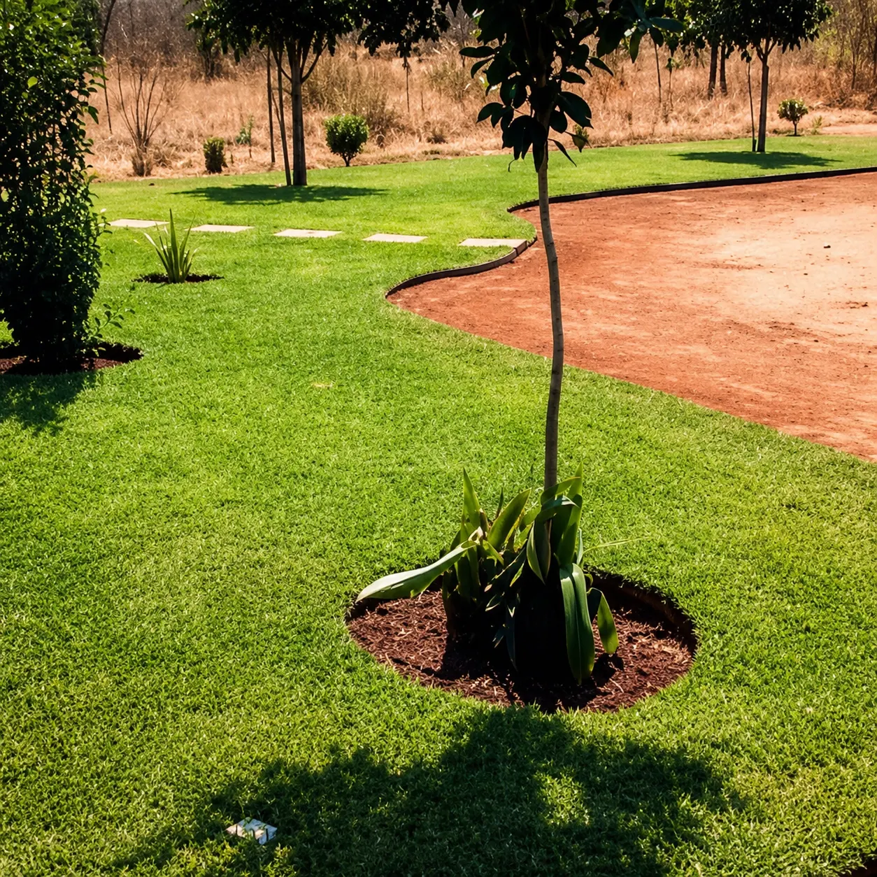 Curved lawn project