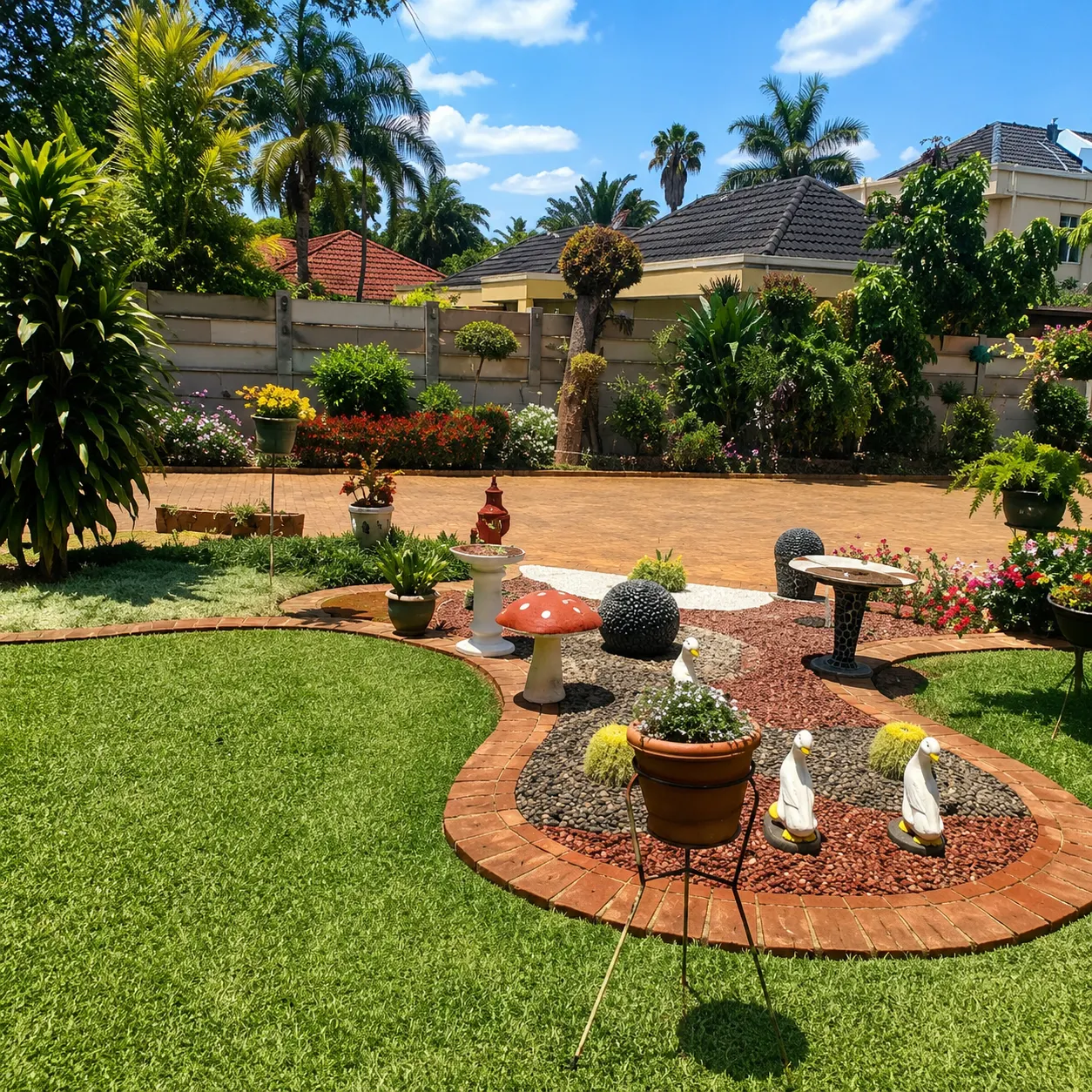 Decorative circular garden