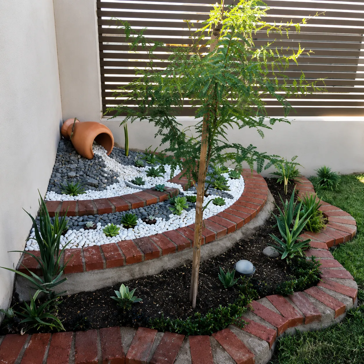 Succulent corner garden